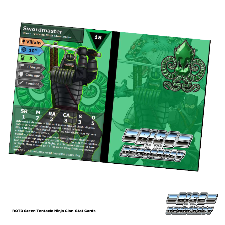 Green Tentacle Ninja Clan - ROTD Digital Stat Cards
