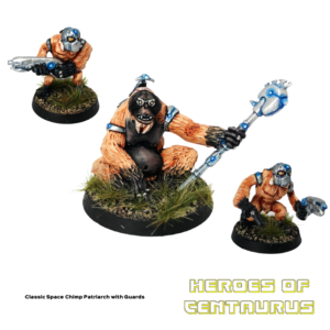 Classic Space Chimp Patriarch with Royal Guard