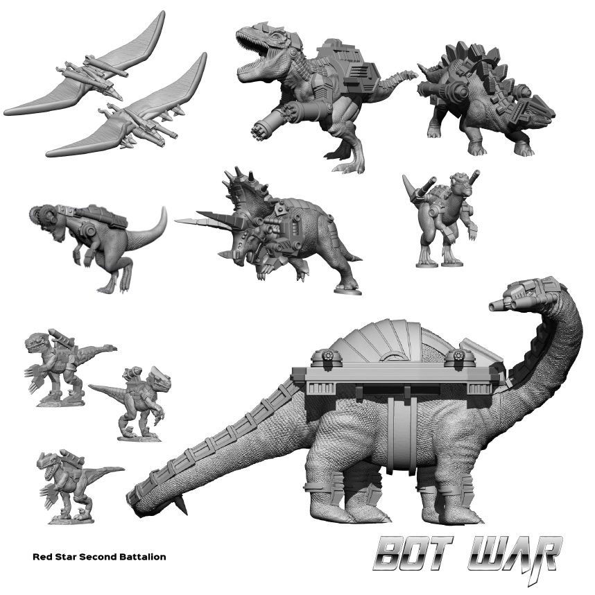 Red Star 2nd Battalion - Legacy Faction for Bot War 3 - Digital Stat Cards Included