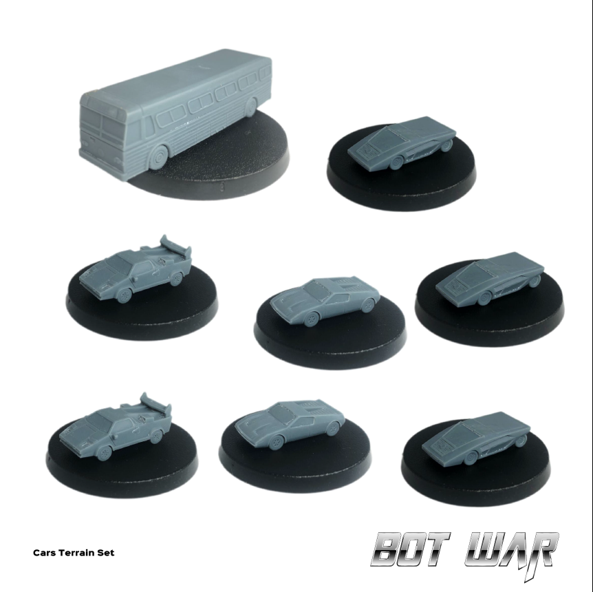 Bot War Terrain Cars Set